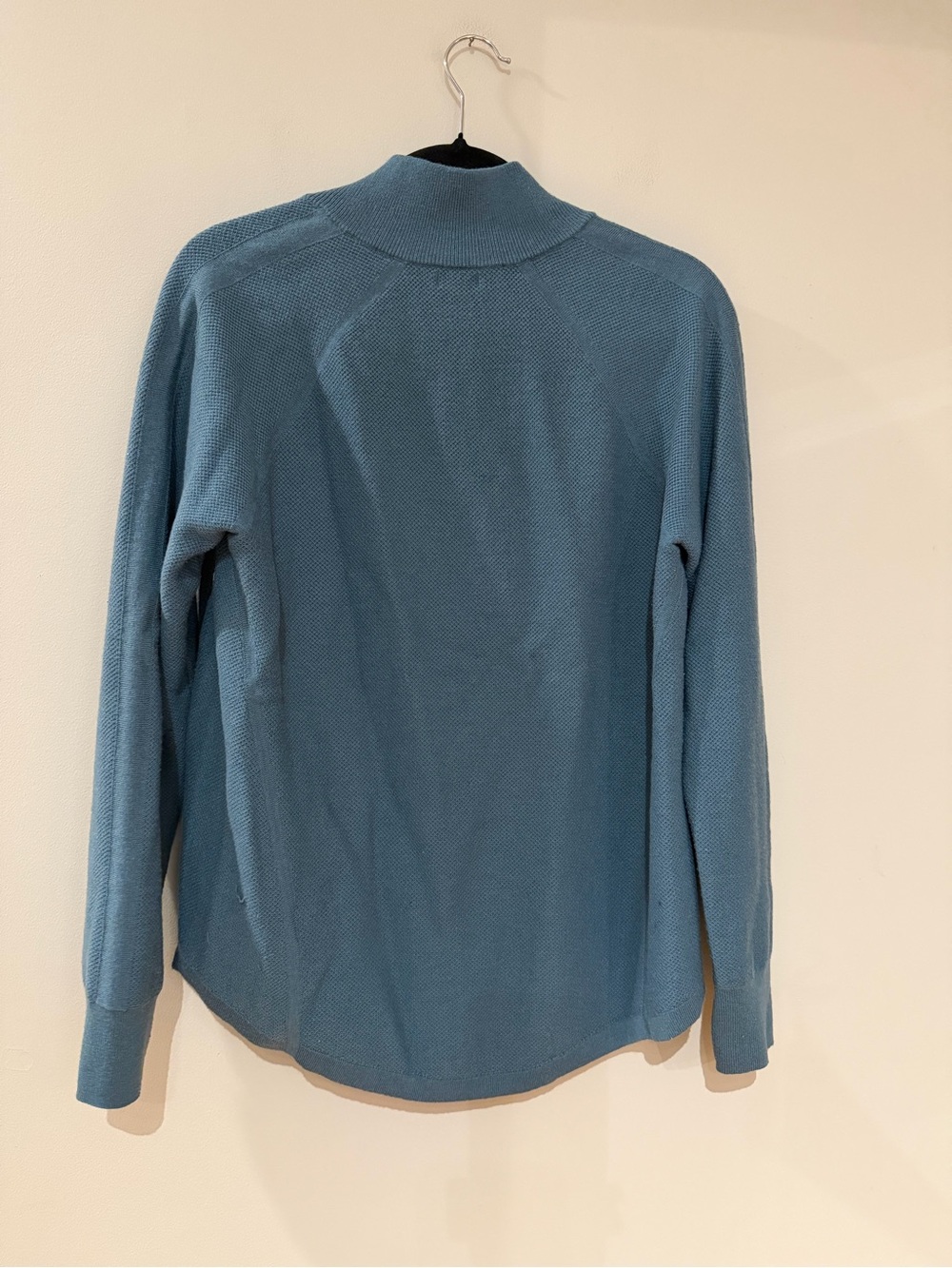 LL Bean Teal Quarterzip Sweater - Picture 3 of 6